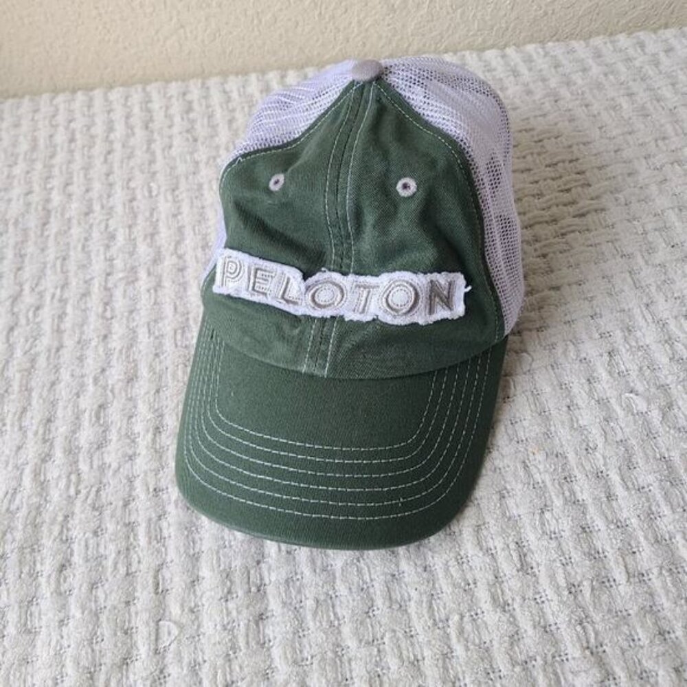 Peloton Distressed Green Trucker Hat One Size Fits Most